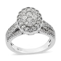 NY Closeout 10K White Gold Diamond I I2 Cluster Ring with Infinity Shank 6.70 Grams 1.00 ctw - Sticky add to cart bar