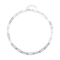Austrian Crystal Paper Clip Link Chain Necklace (20-22 Inches) - Sticky add to cart bar
