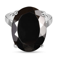Elite Shungite 9.44 ctw Ring in Platinum Over Sterling Silver (Size 10)