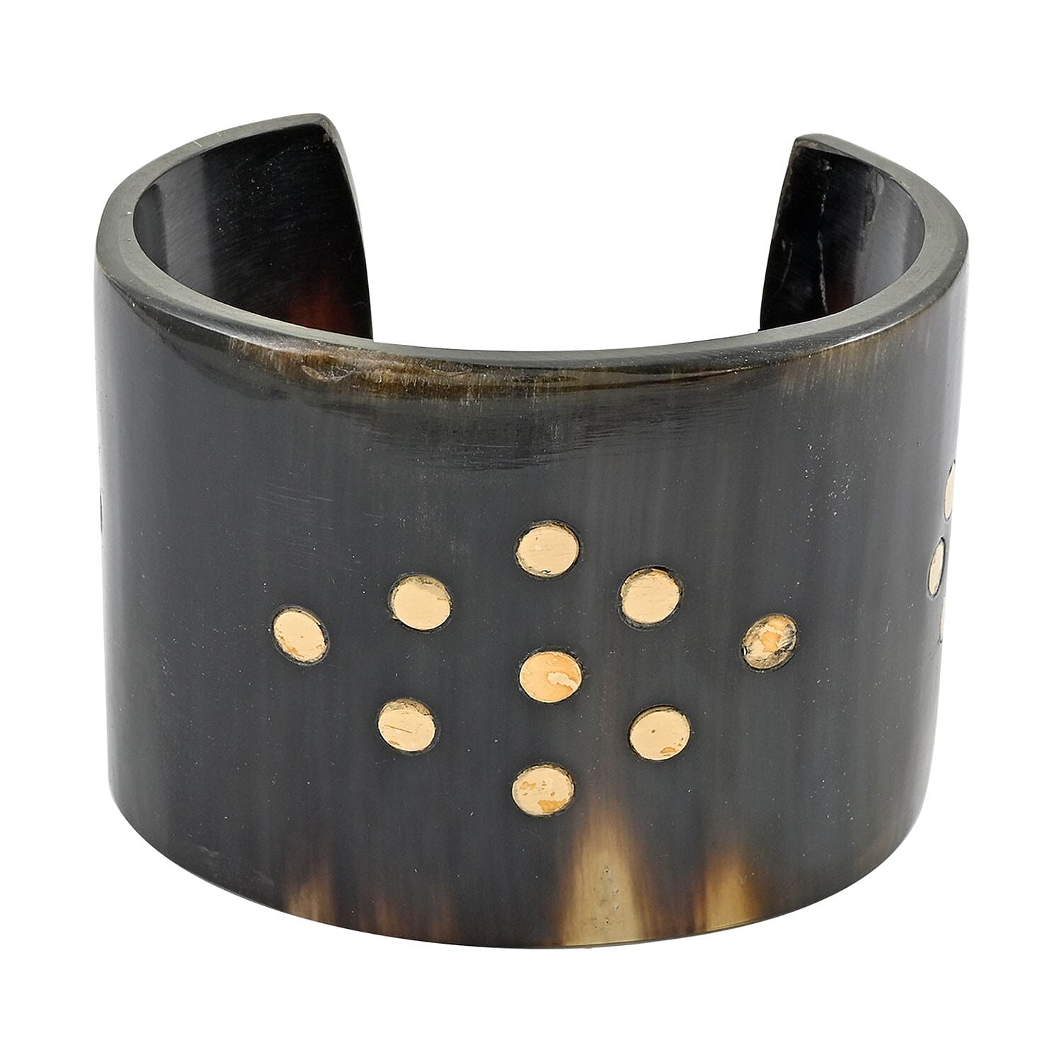 Buffalo Horn Cuff Bracelet in Dualtone (6.25 In)