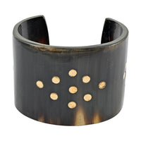 Buffalo Horn Cuff Bracelet in Dualtone (6.25 In)