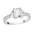 LUXORO 10K White Gold Moissanite Ring (Size 6.0) 2.10 ctw - Sticky add to cart bar