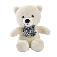 Off White Teddy Bear Toy with Zipper Bag (10 In)