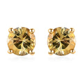 Golden Tanzanite Solitaire Stud Earrings in Vermeil Yellow Gold Over Sterling Silver 1.00 ctw - Sticky add to cart bar