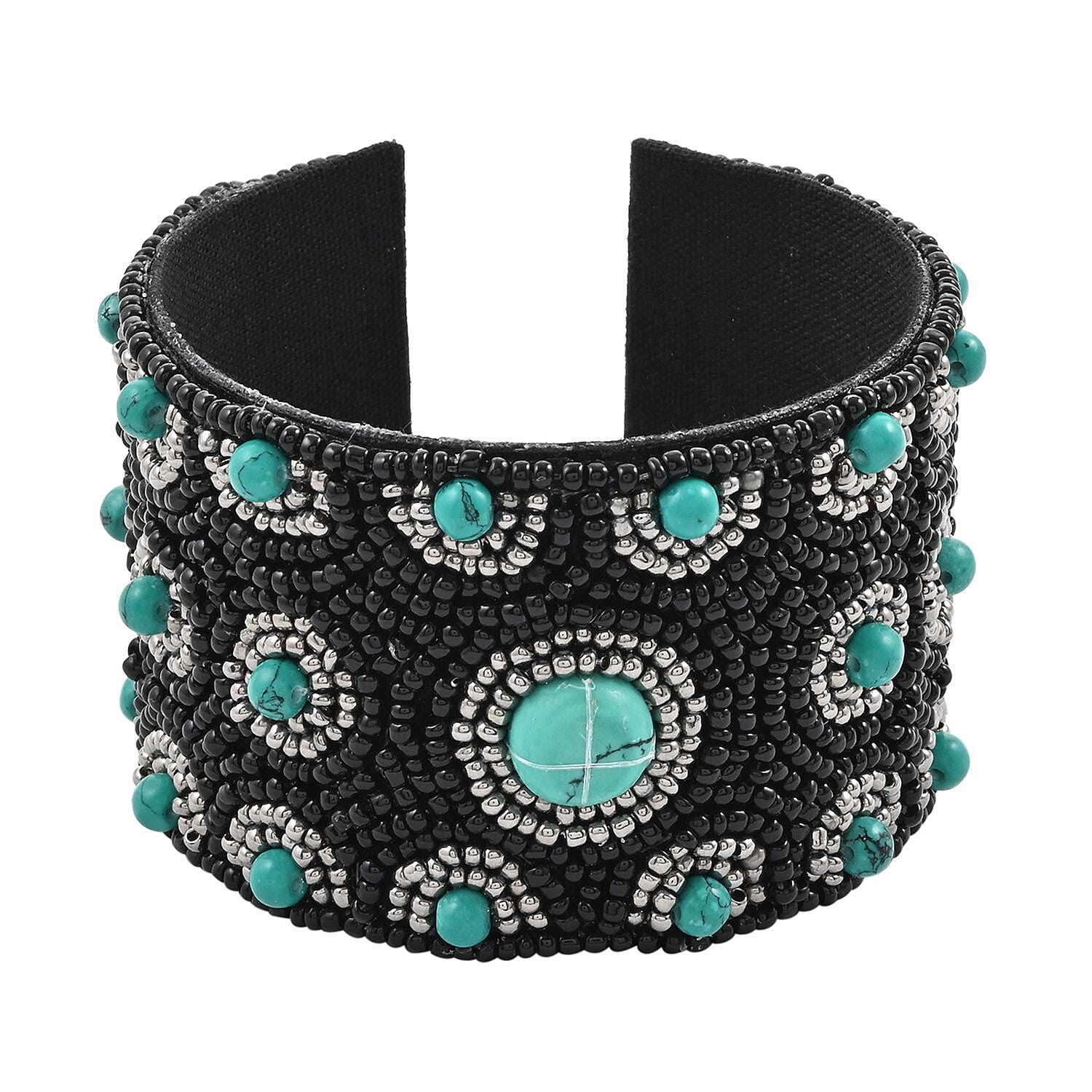 Glass Seed Beaded Cuff Bracelet