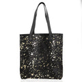 100% Genuine Hair on Leather Tote Bag Black/Golden - Sticky add to cart bar