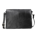 India International Leather Fair Closeout Black Genuine Leather Messenger Bag - Sticky add to cart bar