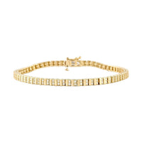 NY Closeout 10K Yellow Gold Diamond Tennis Bracelet (7.50 In) 12.3 Grams 1.00 ctw