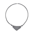 Hematite Waterfall Beaded Necklace 18 Inches in Silvertone 350.00 ctw - Sticky add to cart bar