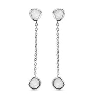 White Diamond 0.50 ctw Earrings in Platinum Over Sterling Silver