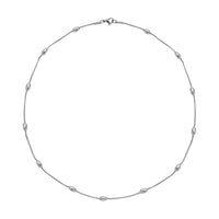 Omega Chain Station Necklace 19.5 Inches in Stainless Steel