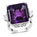 Flawless Orchid Amethyst and Moissanite Ring in Platinum Over Sterling Silver 20.50 ctw - Sticky add to cart bar
