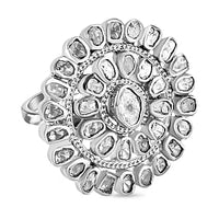 White Diamond 1.00 ctw Ring in Platinum Over Sterling Silver (Size 6.5) (6.5 g)