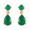 Verde Onyx Dangling Earrings in Vermeil YG Over Sterling Silver 2.85 ctw - Sticky add to cart bar