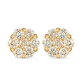 TLV 14K Yellow Gold Diamond Flower Stud Earrings 1.00 ctw - Sticky add to cart bar