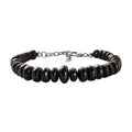 Elite Shungite Tumble Beaded Bracelet in Sterling Silver (6.50-8.50In) 57.00 ctw - Sticky add to cart bar