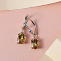 Golden Scapolite Lever Back Earrings in Platinum Over Sterling Silver 2.40 ctw - Sticky add to cart bar