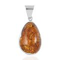 Baltic Amber Fossilized Pendant in Sterling Silver - Sticky add to cart bar