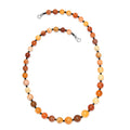 Honey Quartz and Thai Black Spinel 266.00 ctw Necklace 20 Inches in Platinum Over Sterling Silver - Sticky add to cart bar