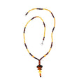 Baltic Multi Color Amber Beaded Necklace 26 Inches in Sterling Silver - Sticky add to cart bar