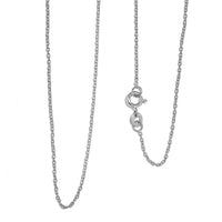 Platinum Over Sterling Silver Cable Chain (20 Inches) (1.65 g)