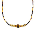 Baltic Multi Color Amber Beaded Necklace 22 Inches in Sterling Silver - Sticky add to cart bar