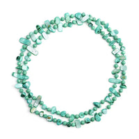 Multi Color Shell Chips and Multi Color Glass Beaded Necklace 47 Inches