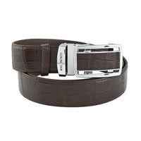 Closeout Brand River Kango Brown Crocodile Embossed Genuine Leather Belt