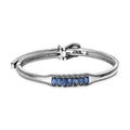 Kashmir Kyanite 2.35 ctw Adjustable Bangle Bracelet in Stainless Steel (6.50 In) - Sticky add to cart bar