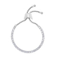 Simulated Green Diamond Bolo Style Bracelet with Butterfly Lock in Stainless Steel (5-9Inches) - Sticky add to cart bar