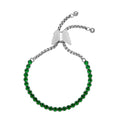 Simulated Green Diamond Bolo Style Bracelet with Butterfly Lock in Stainless Steel (5-9Inches) - Sticky add to cart bar