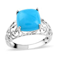 Luxoro 10K White Gold AAA Sleeping Beauty Turquoise Ring (Size 10.0) 3.95 ctw - Sticky add to cart bar