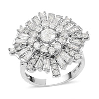 14K White Gold Diamond Ring 8 Grams 2.00 ctw