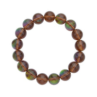 Blue Magic Color Glass Beaded Stretch Bracelet