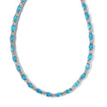 Malgache Neon Apatite and White Zircon Necklace 18 Inches in Platinum Over Sterling Silver 16.50 ctw - Sticky add to cart bar
