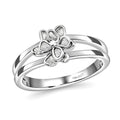 Doorbuster Polki Diamond Flower Ring in Sterling Silver (Size 10.0) 0.25 ctw - Sticky add to cart bar