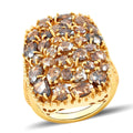 Doorbuster Natural Champagne Diamond Ring in Vermeil Rose Gold Sterling Silver 1.50 ctw - Sticky add to cart bar
