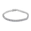 Moissanite  Bracelet (Size - 7.25)  Sterling Silver 14.35 ctw ,  Silver Wt. 12.2 g - Sticky add to cart bar