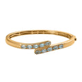 KARIS Madagascar Paraiba Apatite Bangle Bracelet in 18K YG Plated (6.50 In) 2.40 ctw - Sticky add to cart bar
