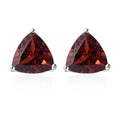 Mozambique Garnet Solitaire Stud Earrings in Sterling Silver 1.50 ctw - Sticky add to cart bar