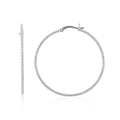 Sterling Silver 1.45mm Hoop Earrings (1.30 g) - Sticky add to cart bar