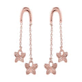 14K Rose Gold Over Sterling Silver Butterfly Dangle Earrings 1.90 Grams - Sticky add to cart bar