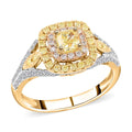 14K Yellow and Rose Gold Natural Yellow, Pink & White Diamond Ring 3.60 Grams 1.00 ctw - Sticky add to cart bar