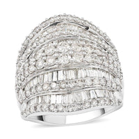 NY Closeout 10K White Gold Diamond Ring 7.60 Grams 3.00 ctw