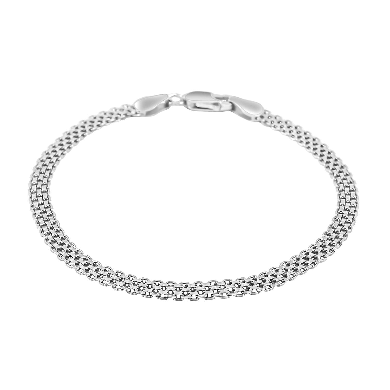 Bismark Chain Bracelet in Sterling Silver (7.50 In) 3.70 Grams