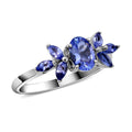 Tanzanite Ring in Platinum Over Sterling Silver 1.25 ctw - Sticky add to cart bar