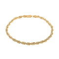 10K Yellow Gold 1.9mm Rope Chain Bracelet (8.00 In) (0.80 g) - Sticky add to cart bar