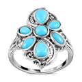 Artisan Crafted American Natural Sleeping Beauty Turquoise Ring in Sterling Silver 2.15 ctw - Sticky add to cart bar