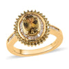 Natural Golden Tanzanite & Yellow Diamond