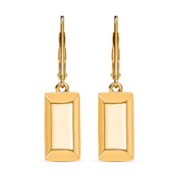 Iliana 18K Yellow Gold Bar Earrings| Gold Lever Back Earrings| Gold Jewelry For Her
